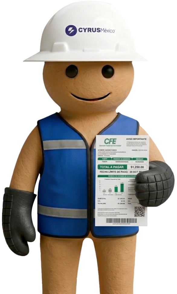 Mascota trabajador de Cyrus México